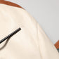 Multicolored Leather Full Zip Men Jacket