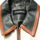 Multicolored Leather Full Zip Men Jacket