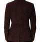 Brown Lamb Leather Double Breasted Jacket