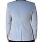 Blue Cotton Formal Single Breasted Jacket