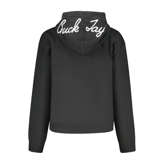 Black Cotton Womens Hoodie