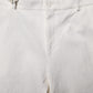 White Cotton StraightLeg Casual Trouser Pants