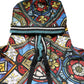 Multicolor Printed Hooded Sweatshirt Sweater