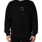Black Cotton DG Crew Neck Sweatshirt Sweater