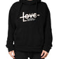 Black Cotton Printed Men Hooded Sweatshirt Sweater