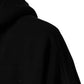 Black Cotton Printed Men Hooded Sweatshirt Sweater