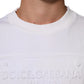 White Logo Embossed Cotton Sweatshirt Sweater