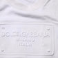 White Logo Embossed Cotton Sweatshirt Sweater