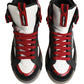 Multicolor Leather High Top Sneakers Shoes