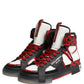 Multicolor Leather High Top Sneakers Shoes