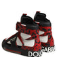 Multicolor Leather High Top Sneakers Shoes