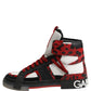 Multicolor Leather High Top Sneakers Shoes