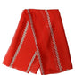 Red Silk Braided Rope Square Foulard Scarf