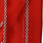 Red Silk Braided Rope Square Foulard Scarf