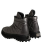 Silver Leather Quilted Men Ankle Boots Shoes