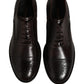 Maroon Calfskin Leather Derby Men Dress Shoes