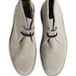 Gray Suede Chukka Lace Up Men Ankle Boots Light