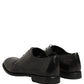 Black Calfskin Leather Derby Men Dress Shoes