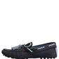 Navy Blue Suede Leather Tassel Loafers Shoes