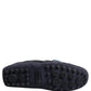 Navy Blue Suede Leather Tassel Loafers Shoes