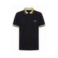Black Cotton Men Polo-Shirt
