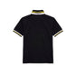 Black Cotton Men Polo-Shirt