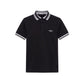 Black Cotton Men Polo