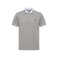 Grey Cotton Men Polo