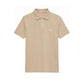 Beige Cotton Men Polo-Shirt