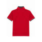 Red Cotton Men Polo-Shirt