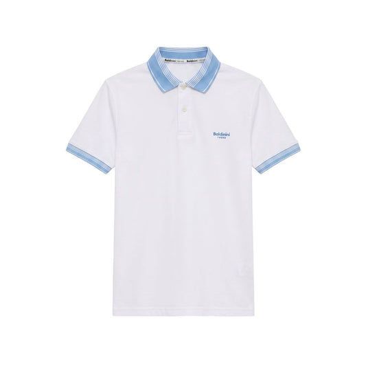 White Cotton Men Polo