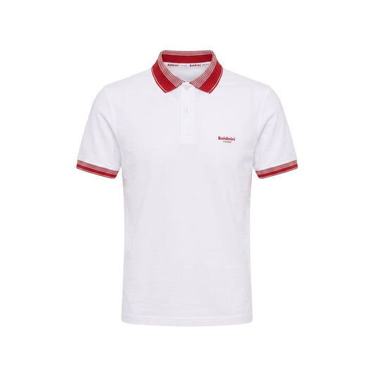 White Cotton Men Polo