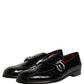 Black Patent Leather Men Loafers Shoes