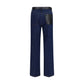 Blue Recycled Cotton Straight-Leg Jeans