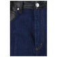 Blue Recycled Cotton Straight-Leg Jeans
