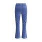 Blue Cotton Flared Pants