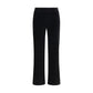 Black Cotton Flared Pants