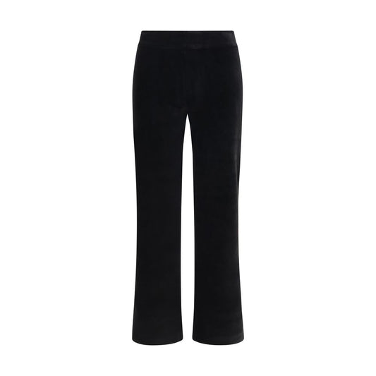 Black Cotton Flared Pants