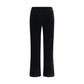 Black Cotton Flared Pants