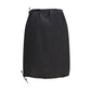 Black Cotton Mini Skirt