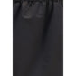 Black Cotton Mini Skirt