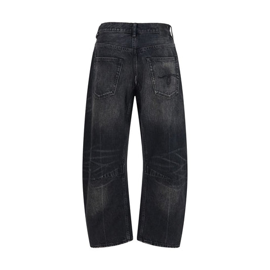 Black Cotton Boyfriend Jeans