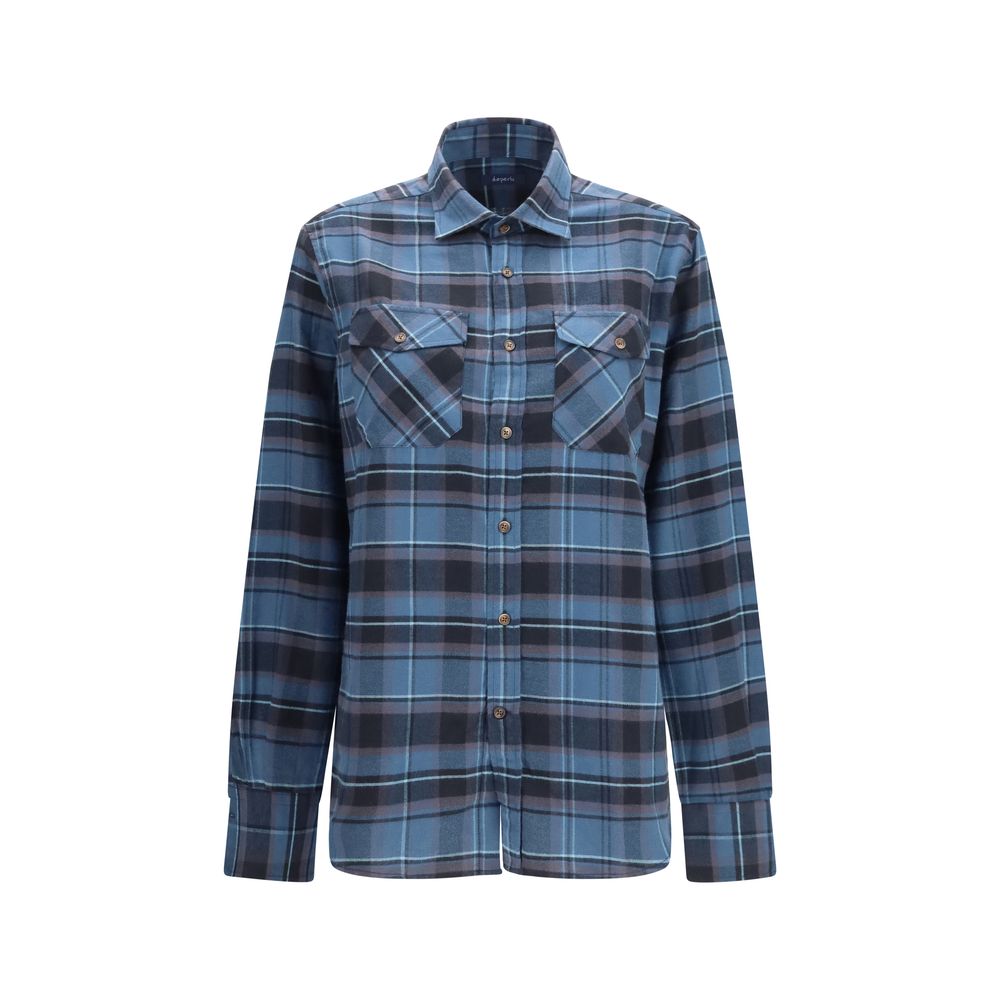 Blue Cotton Pattern Shirt