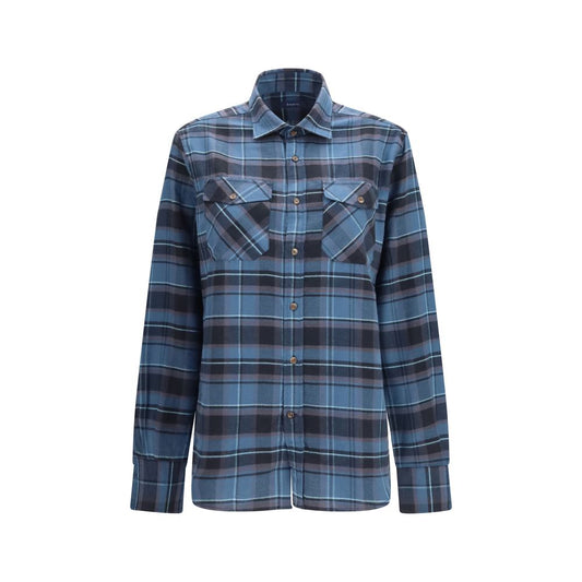 Blue Cotton Pattern Shirt