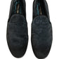 Blue Suede Slip On Men Slippers Loafers Shoes
