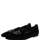 Black Crown Embellished Men Loafers Shoes