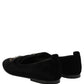 Black Crown Embellished Men Loafers Shoes