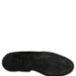 Black Velvet Slip On Slippers Loafers Shoes