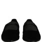 Black Velvet Slip On Slippers Loafers Shoes