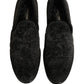 Black Suede Slip On Men Slippers Loafers Shoes